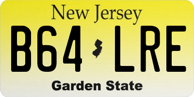 NJ license plate B64LRE