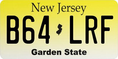 NJ license plate B64LRF