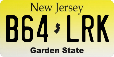NJ license plate B64LRK