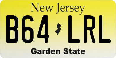 NJ license plate B64LRL