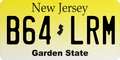 NJ license plate B64LRM