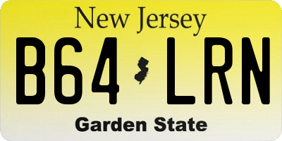 NJ license plate B64LRN