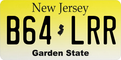 NJ license plate B64LRR