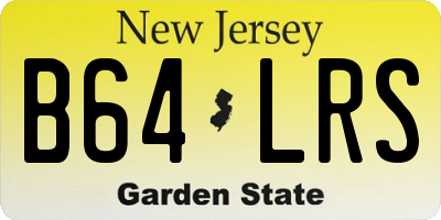 NJ license plate B64LRS