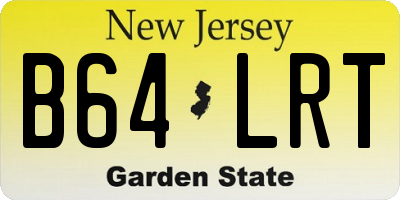 NJ license plate B64LRT