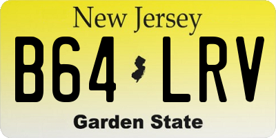 NJ license plate B64LRV