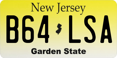 NJ license plate B64LSA
