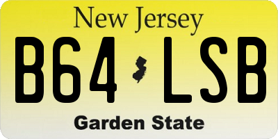 NJ license plate B64LSB