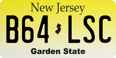 NJ license plate B64LSC