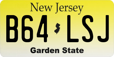 NJ license plate B64LSJ
