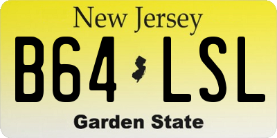 NJ license plate B64LSL
