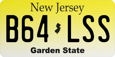 NJ license plate B64LSS