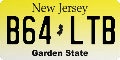 NJ license plate B64LTB