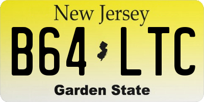 NJ license plate B64LTC