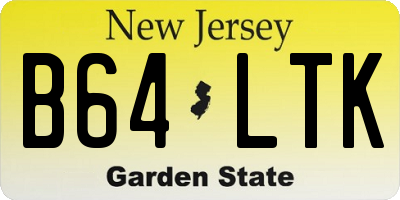 NJ license plate B64LTK