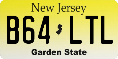 NJ license plate B64LTL