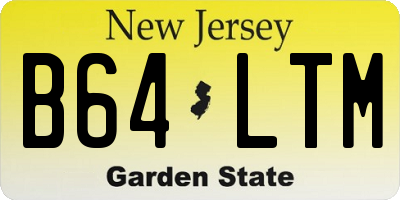 NJ license plate B64LTM