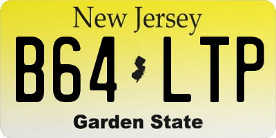 NJ license plate B64LTP