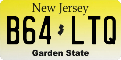 NJ license plate B64LTQ