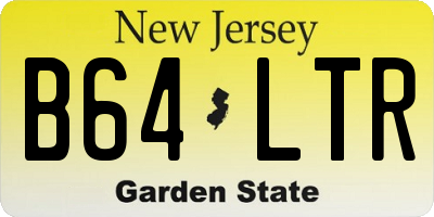 NJ license plate B64LTR