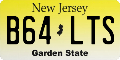 NJ license plate B64LTS
