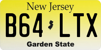 NJ license plate B64LTX