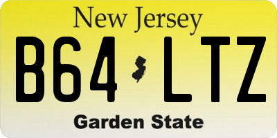 NJ license plate B64LTZ