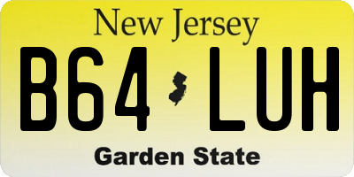 NJ license plate B64LUH