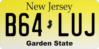 NJ license plate B64LUJ
