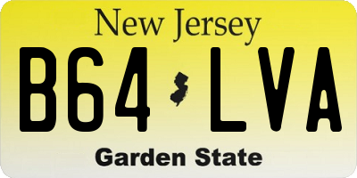 NJ license plate B64LVA