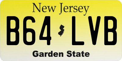 NJ license plate B64LVB