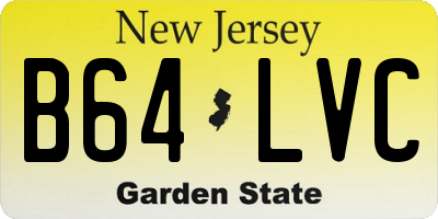 NJ license plate B64LVC