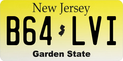 NJ license plate B64LVI
