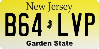 NJ license plate B64LVP