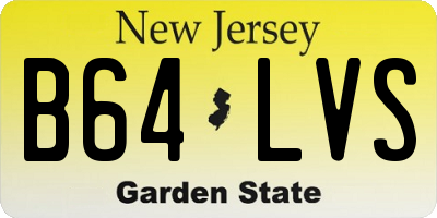 NJ license plate B64LVS
