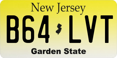 NJ license plate B64LVT
