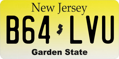 NJ license plate B64LVU