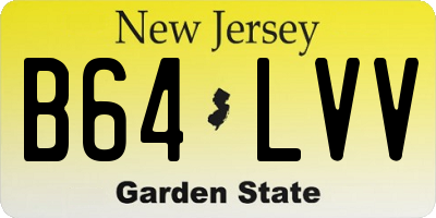 NJ license plate B64LVV