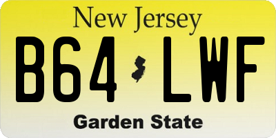 NJ license plate B64LWF