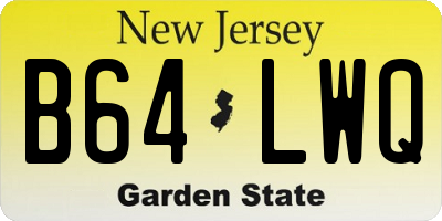 NJ license plate B64LWQ