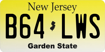 NJ license plate B64LWS