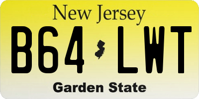 NJ license plate B64LWT