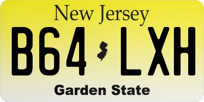 NJ license plate B64LXH