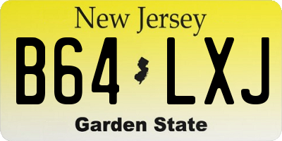 NJ license plate B64LXJ