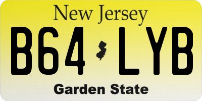 NJ license plate B64LYB