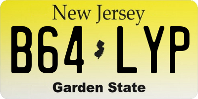 NJ license plate B64LYP