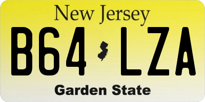 NJ license plate B64LZA