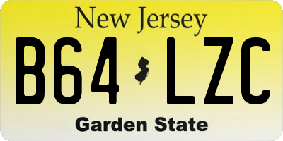 NJ license plate B64LZC