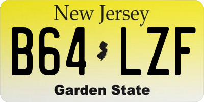NJ license plate B64LZF