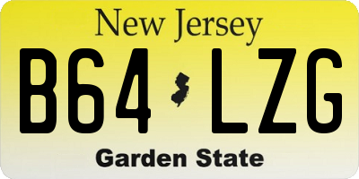 NJ license plate B64LZG